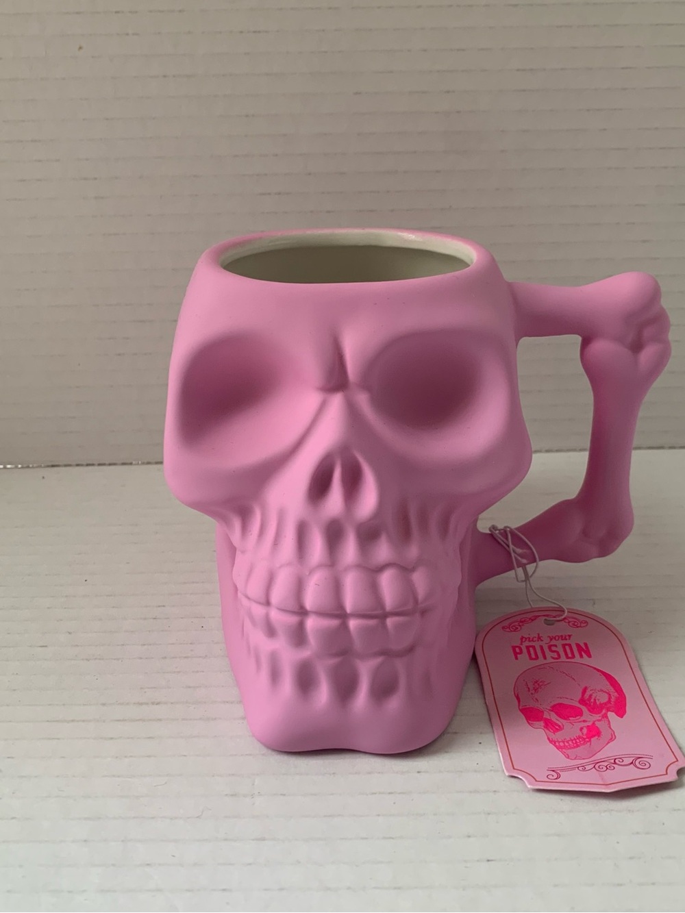Pink Skull 3D Soft Toych Ceramic Mug NEW